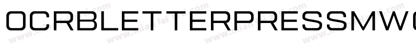 ocrbletterpressMW01 Regular字体转换